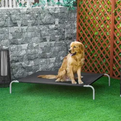 Cama para Perros Gatos Elevada Transpirable Cama para Mascotas con Marco de Acero para Dormir Relajar 130x90x20c... - Ogal.Es