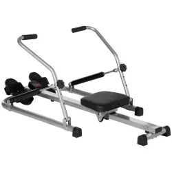 Máquina de Remo Hidráulico Plegable con 3 Niveles de Resistencia Monitor Digital y Pedal Antideslizante para Fit... - Ogal.Es