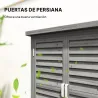 Armario para Terraza de Madera con 2 Estantes Interiores 2 puertas y Techo Inclinado para Exterior Terreza 87x46... - Ogal.Es
