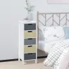 Cómoda de Madera con 5 Cajones Cajonera Auxiliar de Almacenaje con Patas Elevadas Estilo Moderno para Dormitorio... - Ogal.Es