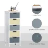 Cómoda de Madera con 5 Cajones Cajonera Auxiliar de Almacenaje con Patas Elevadas Estilo Moderno para Dormitorio... - Ogal.Es