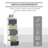 Cómoda de Madera con 5 Cajones Cajonera Auxiliar de Almacenaje con Patas Elevadas Estilo Moderno para Dormitorio... - Ogal.Es