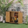 Armario de Jardín 0,24 m² 75x40x90 cm con 4 Estantes y Techo de Galvanizado para Almacenamiento de Herramientas ... - Ogal.Es