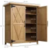 Armario de Jardín 0,24 m² 75x40x90 cm con 4 Estantes y Techo de Galvanizado para Almacenamiento de Herramientas ... - Ogal.Es