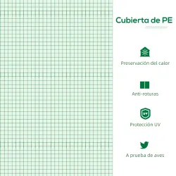 Invernadero de Exterior 120x60x60 cm Invernadero de Jardín con 2 Ventanas Enrollables Cubierta de PE 140g/? y Ma... - Ogal.Es