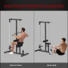 Máquina de Musculación Estación de Entrenamiento para Jalón al Pecho con Polea y Asiento Regulable para Entrenam... - Ogal.Es
