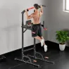 Máquina de Dominadas con Altura Ajustable Carga Máx. 120 kg para Entrenamiento Fitness 123x98x189-239 cm Negro y... - Ogal.Es