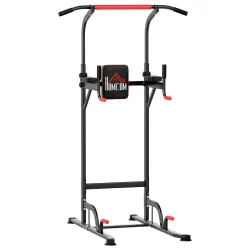 Máquina de Dominadas con Altura Ajustable Carga Máx. 120 kg para Entrenamiento Fitness 123x98x189-239 cm Negro y... - Ogal.Es