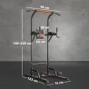 Máquina de Dominadas con Altura Ajustable Carga Máx. 120 kg para Entrenamiento Fitness 123x98x189-239 cm Negro y... - Ogal.Es