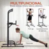 Máquina de Dominadas con Altura Ajustable Carga Máx. 120 kg para Entrenamiento Fitness 123x98x189-239 cm Negro y... - Ogal.Es