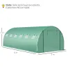 Cubierta de Repuesto para Invernadero 600x300x200cm Tipo Túnel Carpa de Invernadero con 12 Ventanas Verde - Ogal.Es