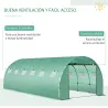 Cubierta de Repuesto para Invernadero 600x300x200cm Tipo Túnel Carpa de Invernadero con 12 Ventanas Verde - Ogal.Es