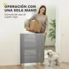 Barrera Seguridad para Perros Extensible Barrera para Mascotas con Extensión de Acero 5,5-115x5,5x82,5 cm Gris - Ogal.Es