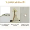 Cenador de Jardín 3x3 m Pabellón de Exterior con Doble Techo de Ventilación 4 Cortinas Mosquiteras Laterales con... - Ogal.Es