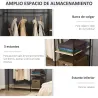 Perchero de Ropa Perchero de Madera con 4 Estantes de Almacenaje y Barra para Colgar Carga 30 kg para Dormitorio... - Ogal.Es