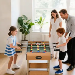 Futbolín Plegable para Niños y Adultos Futbolín de Madera 69x37x70 cm con 2 Bolas 6 Asas 2 Marcadores de Puntos ... - Ogal.Es