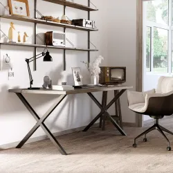 Conjunto de 2 Patas para Mesa Estilo Industrial 80x72 cm en Forma de X Patas de Muebles de Acero para Soporte co... - Ogal.Es