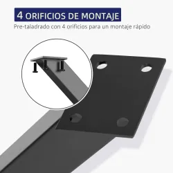 Conjunto de 2 Patas para Mesa Estilo Industrial 80x72 cm en Forma de X Patas de Muebles de Acero para Soporte co... - Ogal.Es