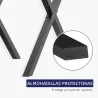 Conjunto de 2 Patas para Mesa Estilo Industrial 80x72 cm en Forma de X Patas de Muebles de Acero para Soporte co... - Ogal.Es