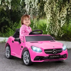 Coche Eléctrico para Niños de +3 Años, Mercedes SLC 300, Coche Eléctrico 12V, con Mando a Distancia 2,4 G, Rueda... - Ogal.Es