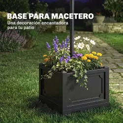 Farol Solar de Jardín con 18 Luces LED Blanca Fría 6000K IP44 para Camino Terraza Patio 60x55x189 cm Negro - Ogal.Es