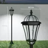 2 Farolas Solares de Jardín con Luz LED Blanca 6000K IP44 Set de 2 Farolas de Exterior 18,5x18,5x129 cm Negro - Ogal.Es