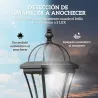 2 Farolas Solares de Jardín con Luz LED Blanca 6000K IP44 Set de 2 Farolas de Exterior 18,5x18,5x129 cm Negro - Ogal.Es