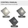 Farola Solar de Jardín con 3 Luces LED Impermeable IP44 Sensor de Noche Farol de Exterior 51,5x47x182,5cm Negro - Ogal.Es