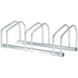 Aparcamiento para 3 Bicicletas Estacionamiento para Aparcar Bicicletas para Interior y Exterior 76x33x27cm Plata - Ogal.Es