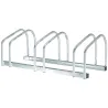 Aparcamiento para 3 Bicicletas Estacionamiento para Aparcar Bicicletas para Interior y Exterior 76x33x27cm Plata - Ogal.Es