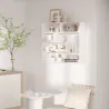Estantería de Pared Balda Flotante con 7 Compartimientos Abiertos Estilo Moderno 94x19,5x80 cm Blanco - Ogal.Es