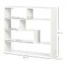 Estantería de Pared Balda Flotante con 7 Compartimientos Abiertos Estilo Moderno 94x19,5x80 cm Blanco - Ogal.Es