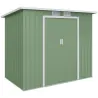 Cobertizo de Jardín 213x130x172 cm Caseta de Exterior Metálica para Almacenamiento de Herramientas Verde Oliva - Ogal.Es