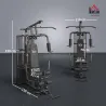 Máquina de Musculación con Estribo para Piernas Placas de Peso de 45 kg Carga Máx. 120 kg 150x110x210 cm Negro - Ogal.Es