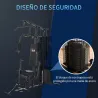 Máquina de Musculación con Estribo para Piernas Placas de Peso de 45 kg Carga Máx. 120 kg 150x110x210 cm Negro - Ogal.Es