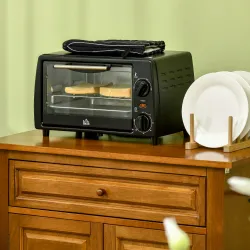 Horno Eléctrico Sobremesa 10L 750W Horno Eléctrico Pequeño Temperatura 230 ℃ y Temporizador 36,5x26x22 cm Negro - Ogal.Es