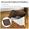 Cesto para Ropa Sucia de Bambú Capacidad de 55L Cesta para la Colada en Forma de Abanico 38x38x57 cm Marrón - Ogal.Es