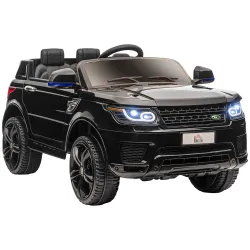 Coche Eléctrico SUV para 3-6 Años Coche de Batería 12V con 2 Motores Mando a Distancia 110x68x52 cm Negro - Ogal.Es