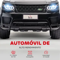 Coche Eléctrico SUV para 3-6 Años Coche de Batería 12V con 2 Motores Mando a Distancia 110x68x52 cm Negro - Ogal.Es