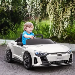 Coche Eléctrico para +3 Años AUDI RS e-tron GT Coche de Batería con Mando a Distancia 103x58x41 cm Blanco - Ogal.Es