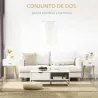 Juego de 2 Mesitas de Noche con Cajón y Patas de Madera para Dormitorio Salón Cama Oficina 40,5x30,5x60 cm Blanco - Ogal.Es