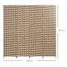 Biombo Separador de Ambientes de 4 Paneles Plegables de Madera de Pino y Fibra de Papel 180x180cm Marrón y Blanco - Ogal.Es