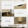 Mueble de TV con Cajón y 2 Puertas para Televisores de hasta 50" 110x40x50 cm Blanco y Madera Natural - Ogal.Es