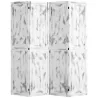 Biombo Divisor Separador de Ambientes de 4 Paneles Plegables de Madera de Paulonia 160,5x170 cm Blanco Rústico - Ogal.Es