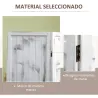 Biombo Divisor Separador de Ambientes de 4 Paneles Plegables de Madera de Paulonia 160,5x170 cm Blanco Rústico - Ogal.Es
