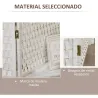 Biombo Separador de Ambientes Plegable con 2 Estantes de Madera de Pino y Fibra de Papel 181x180 cm Blanco - Ogal.Es