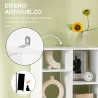 Estantería de Madera con 1 Cajón y 9 Compartimentos Mueble Librería para Salón Oficina Estudio 60x26x158cm Blanco - Ogal.Es