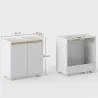 Mueble para Debajo del Lavabo Armario Bajo con 2 Puertas y Almacenamiento Interior 57x33x60 cm Blanco - Ogal.Es