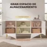Mueble de TV con 2 Puertas 2 Estantes de Almacenamiento para Televisores de hasta 55 Pulgadas 120x34x50 cm Blanco - Ogal.Es