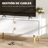 Mueble de TV con 2 Puertas 2 Estantes de Almacenamiento para Televisores de hasta 55 Pulgadas 120x34x50 cm Blanco - Ogal.Es